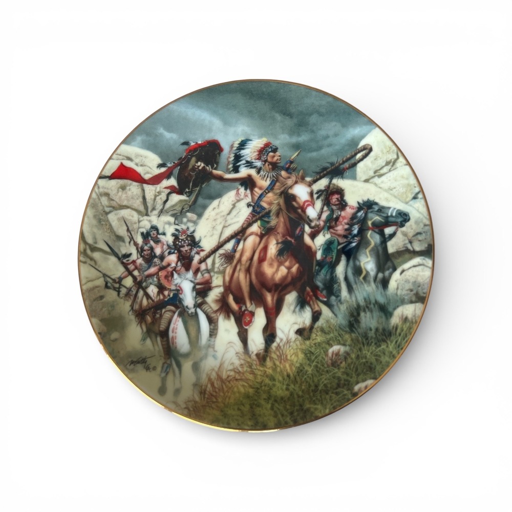 1993 Hamilton Collection "War Party" Plate by Stan McCarthy‎
